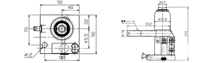 二段式油壓千斤頂尺寸圖